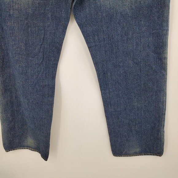 NWT Vintage Guess Jeans Button Fly Blue Denim Straight Jeans Size 36 - Picture 6 of 11